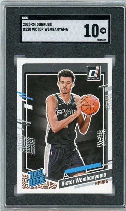 Victor Wembanyama 2023-24 Panini Donruss Rated Rookie SGC 10