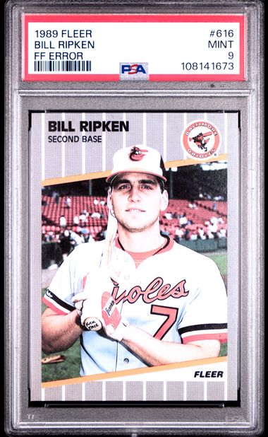 Bill Ripkin 1989 Fleer FF Error #616 PSA 9