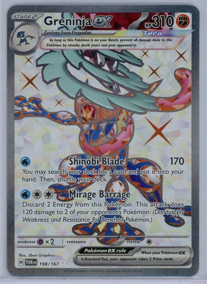 Greninja EX Pokémon Twilight Masquerade Ultra Rare Full Art #198/167