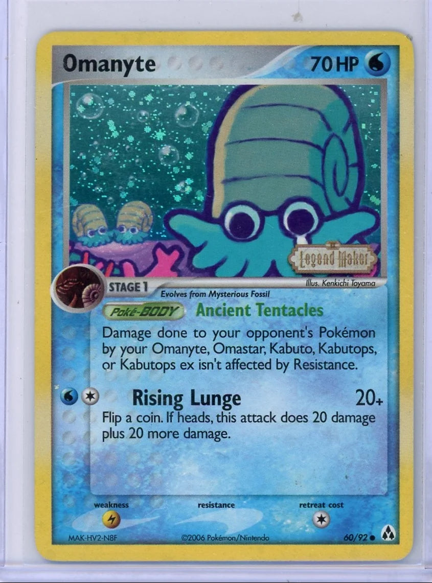 Omanyte Pokémon EX Legend Maker Reverse Holo #60/92