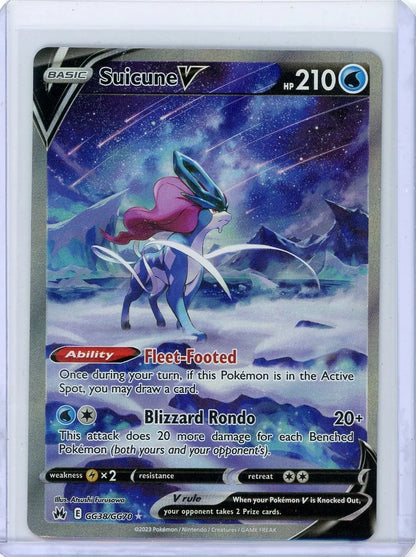 Suicune V Pokémon Crown Zenith Ultra Rare #GG38/GG70