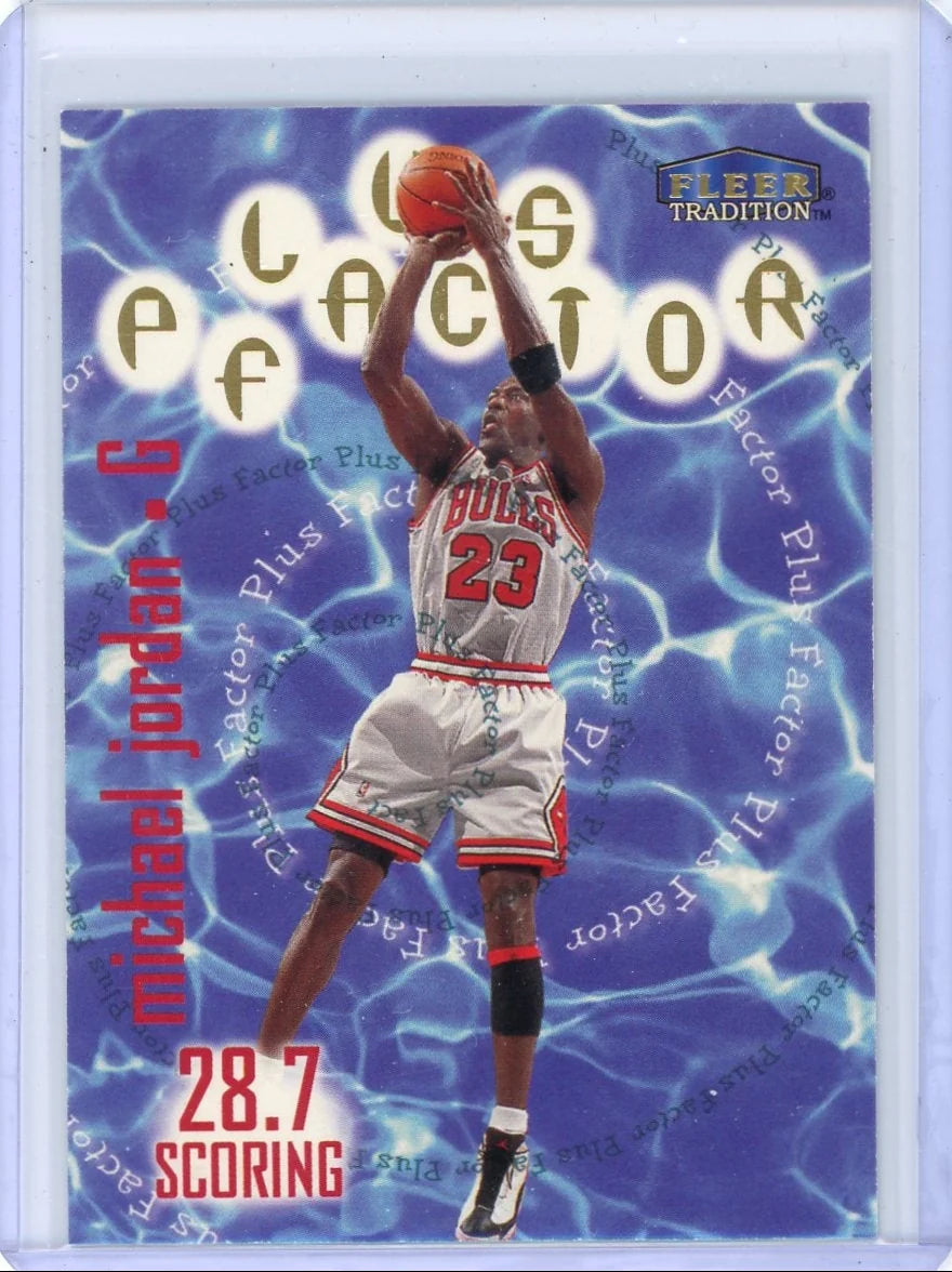 Michael Jordan 1998 Fleer Tradition Plus Factor