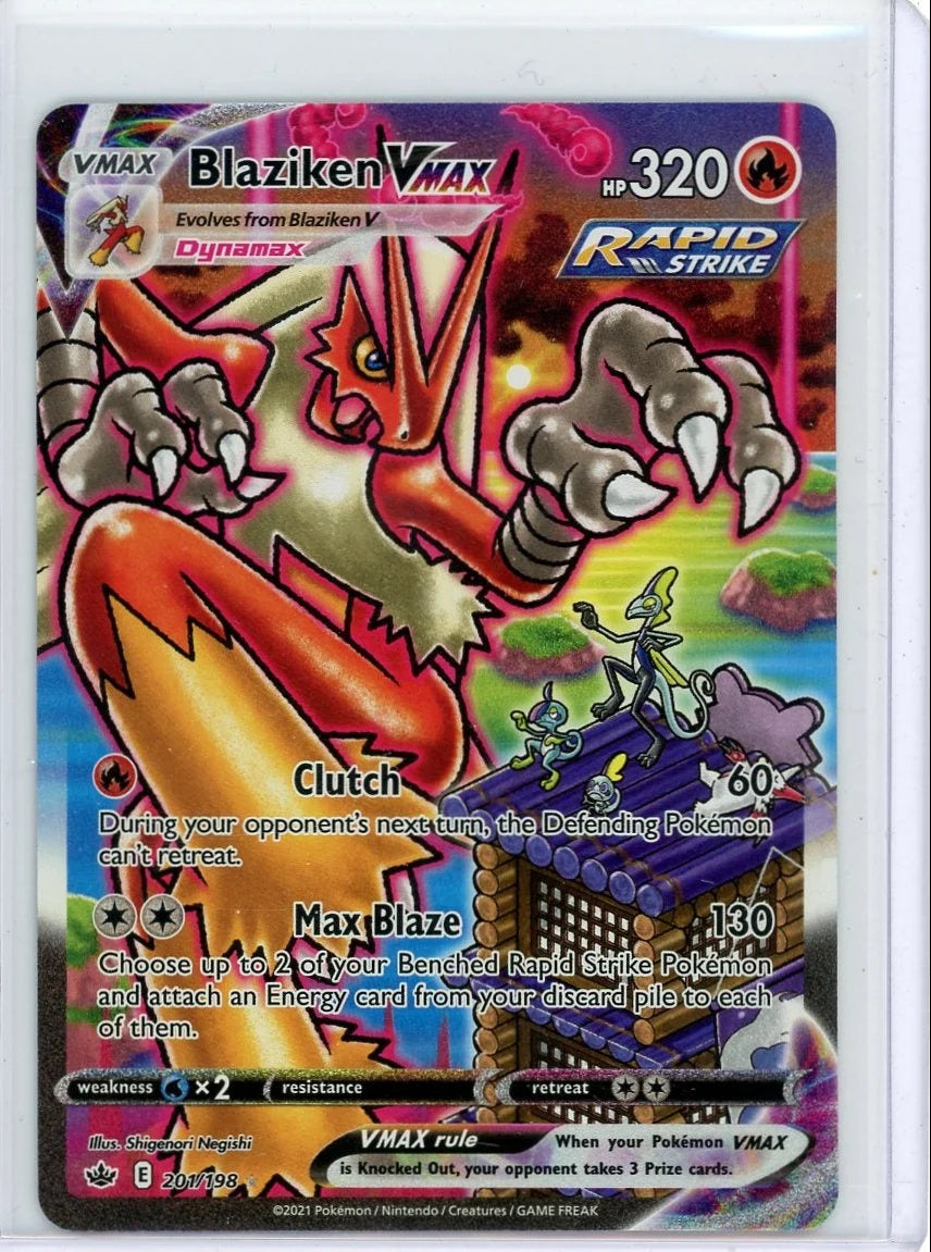 Blaziken Vmax Pokémon Chilling Reign Alt Art Secret Rare #201/198 LP/NM