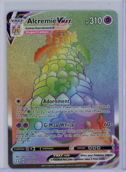 Alcremie VMAX 2021 Pokémon rare rainbow holo #073/072
