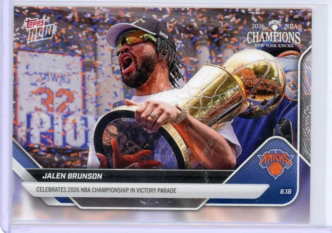 Jalen Brunson 2026 Topps Now NBA Championship Victory Parade #OS01