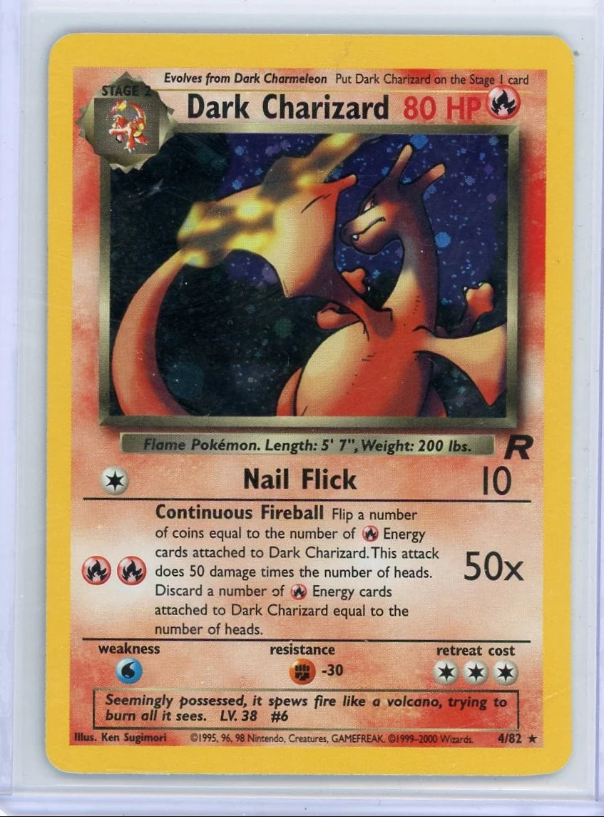Dark Charizard Pokémon Team Rocket Holo #4/82