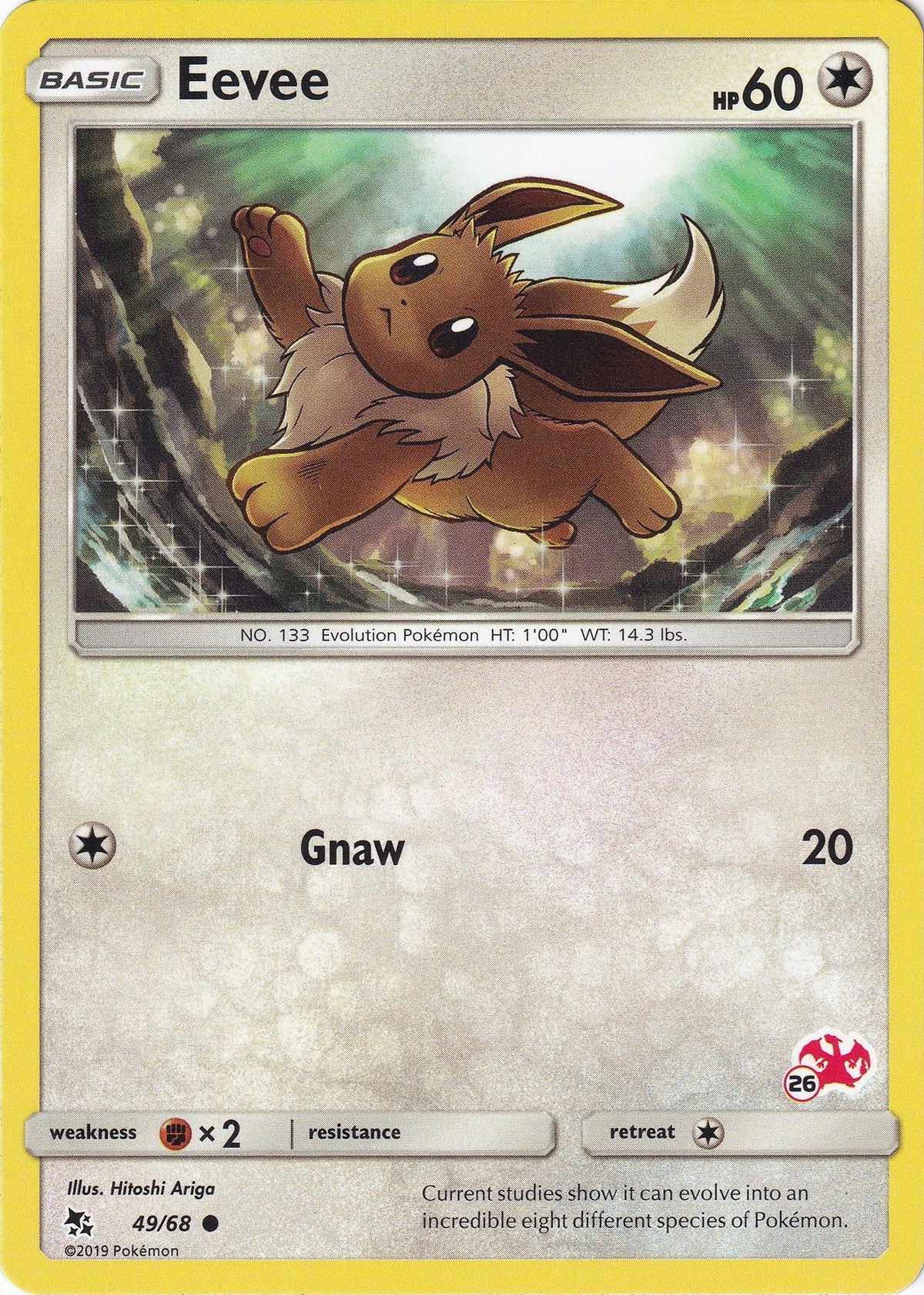 Eevee - 49/68 (#26 Charizard Stamped) (049/068) (Battle Academy) (BTA)