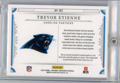 Trevor Etienne 2025 Panini National Treasures True RPA #'d 66/99