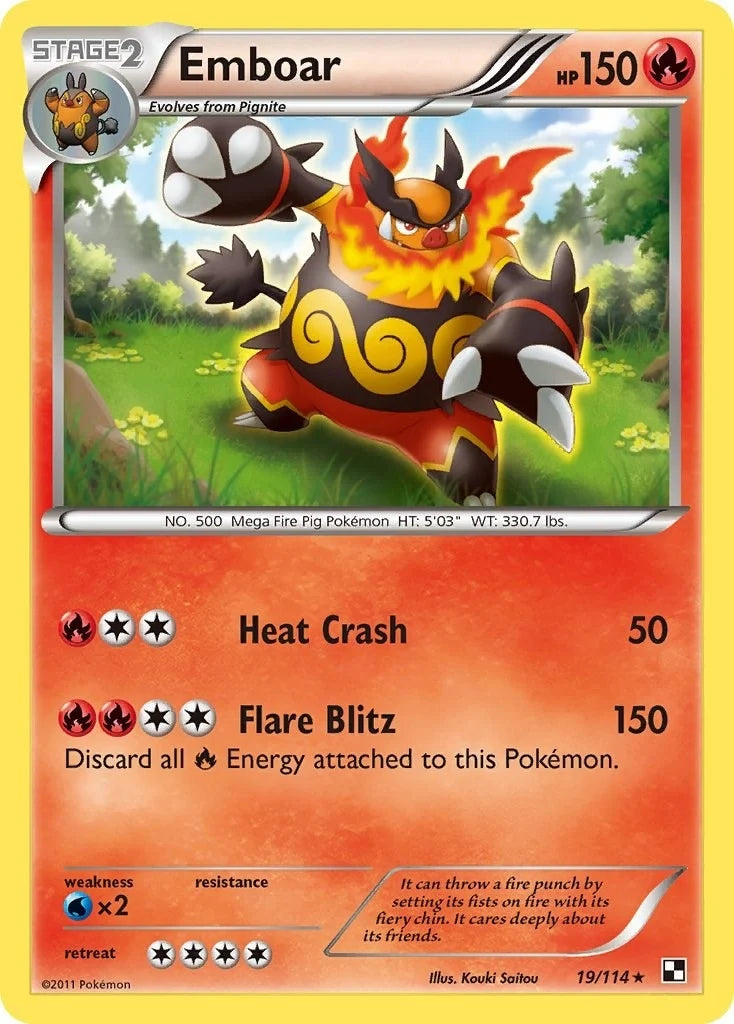 Emboar (19) (19/114) (Black and White) (BLW)