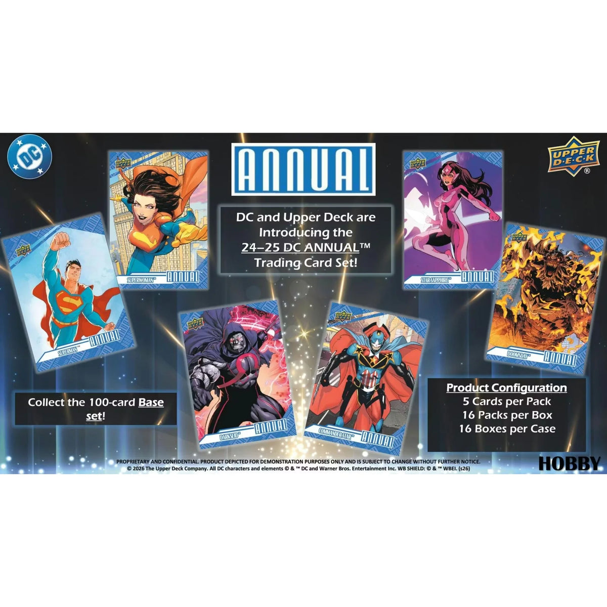 2024-25 Upper Deck DC Annual Hobby 16 Box Case [Contact Us To Order]