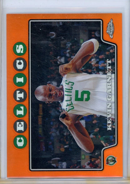 Kevin Garnett 2008-09 Topps Chrome orange refractor #'d 492/499