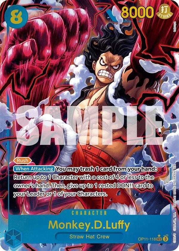 Monkey.D.Luffy (118) (Alternate Art) (OP11-118) (A Fist of Divine Speed) (OP11)
