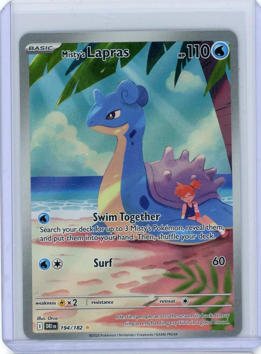 Misty's Lapras 2025 Pokémon Destined Rivals Illustration Rare #194/182