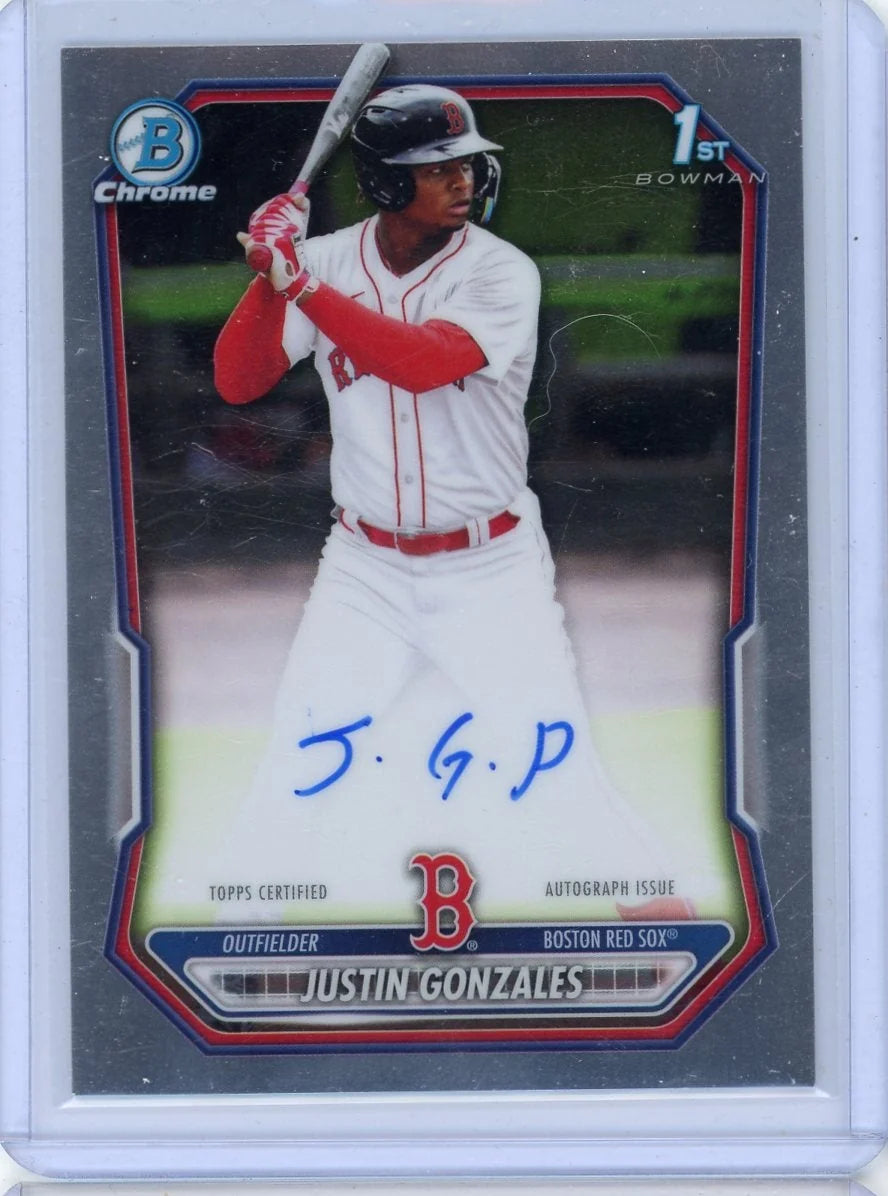 Justin Gonzales 2026 1rst Bowman Chrome base autograph