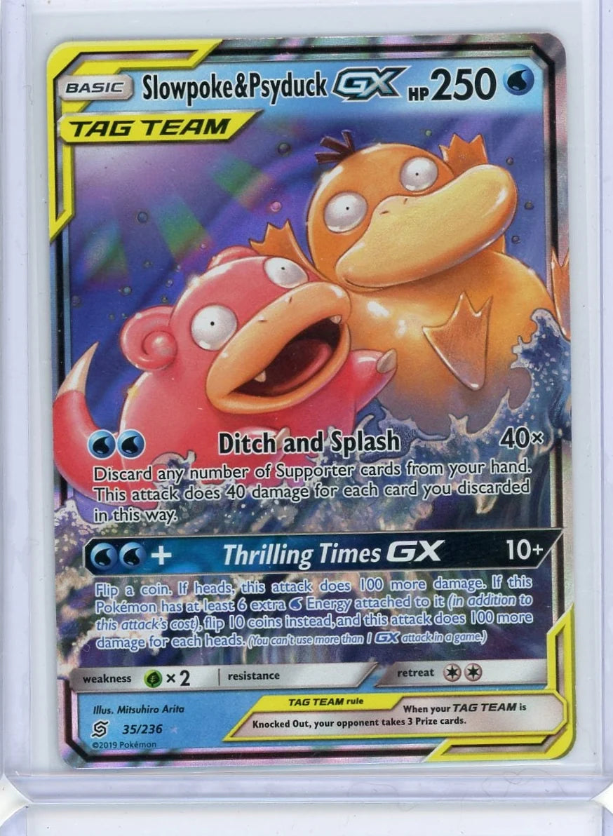 Slowpoke & Psyduck GX Pokémon Unified Minds Ultra-Rare #35/236