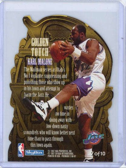Karl Malone 1997 Skybox Premium Golden Touch