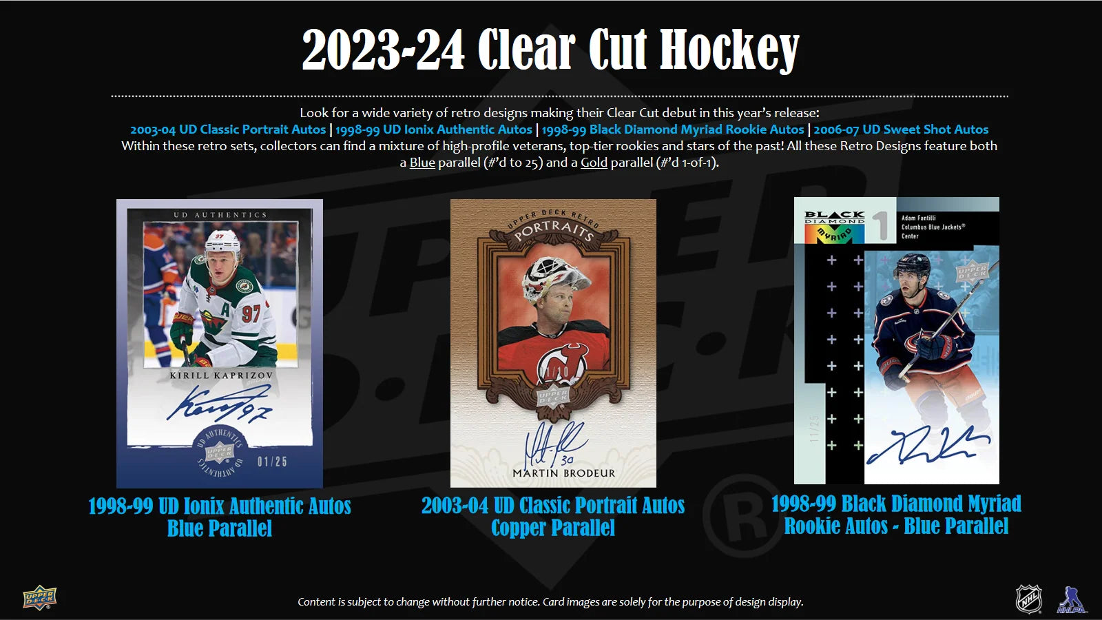 2023-24 Upper Deck Clear Cut Hockey Hobby 30 Box Case