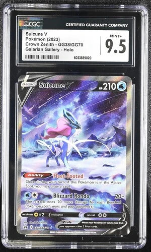 Suicune V Pokémon Crown Zenith Galarian Gallery #GG38/GG70 CGC 10