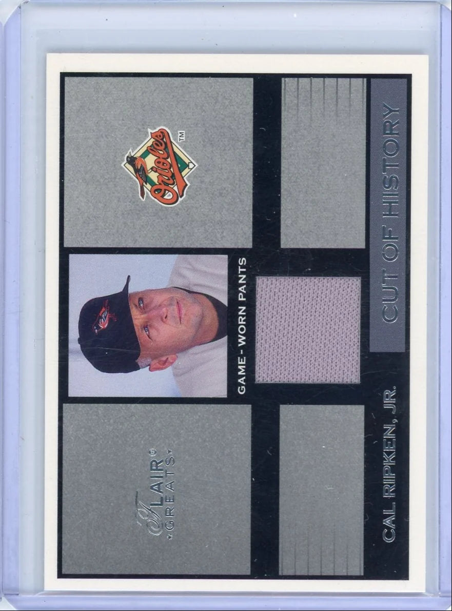 Cal Ripken Jr. 2002 Flair Greats Cut of History Relic