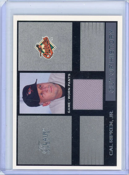 Cal Ripken Jr. 2002 Flair Greats Cut of History Relic
