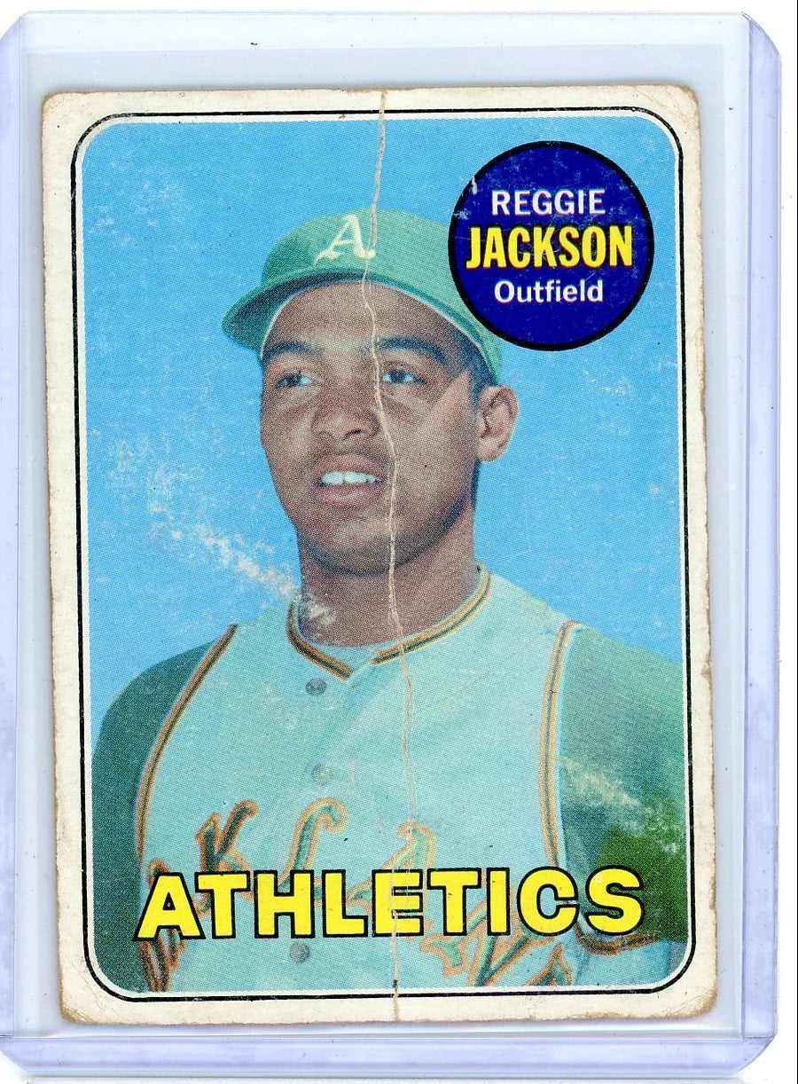 Reggie Jackson 1969 Topps rookie card #260 (DMG/creased)