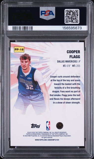 Cooper Flagg 2025 Topps Basketball Power Players Rookie Card #PP-16 PSA 10