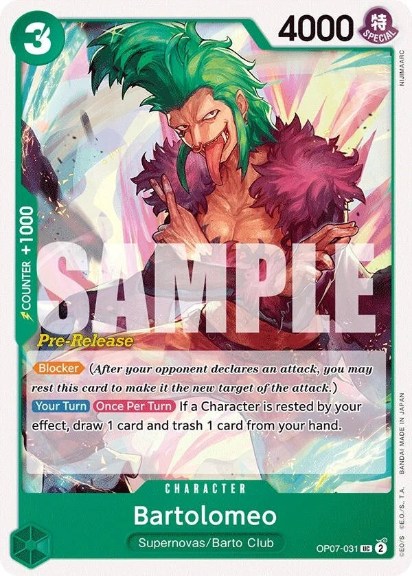 Bartolomeo (OP07-031) (500 Years in the Future Pre-Release Cards) (OP07 PRE)