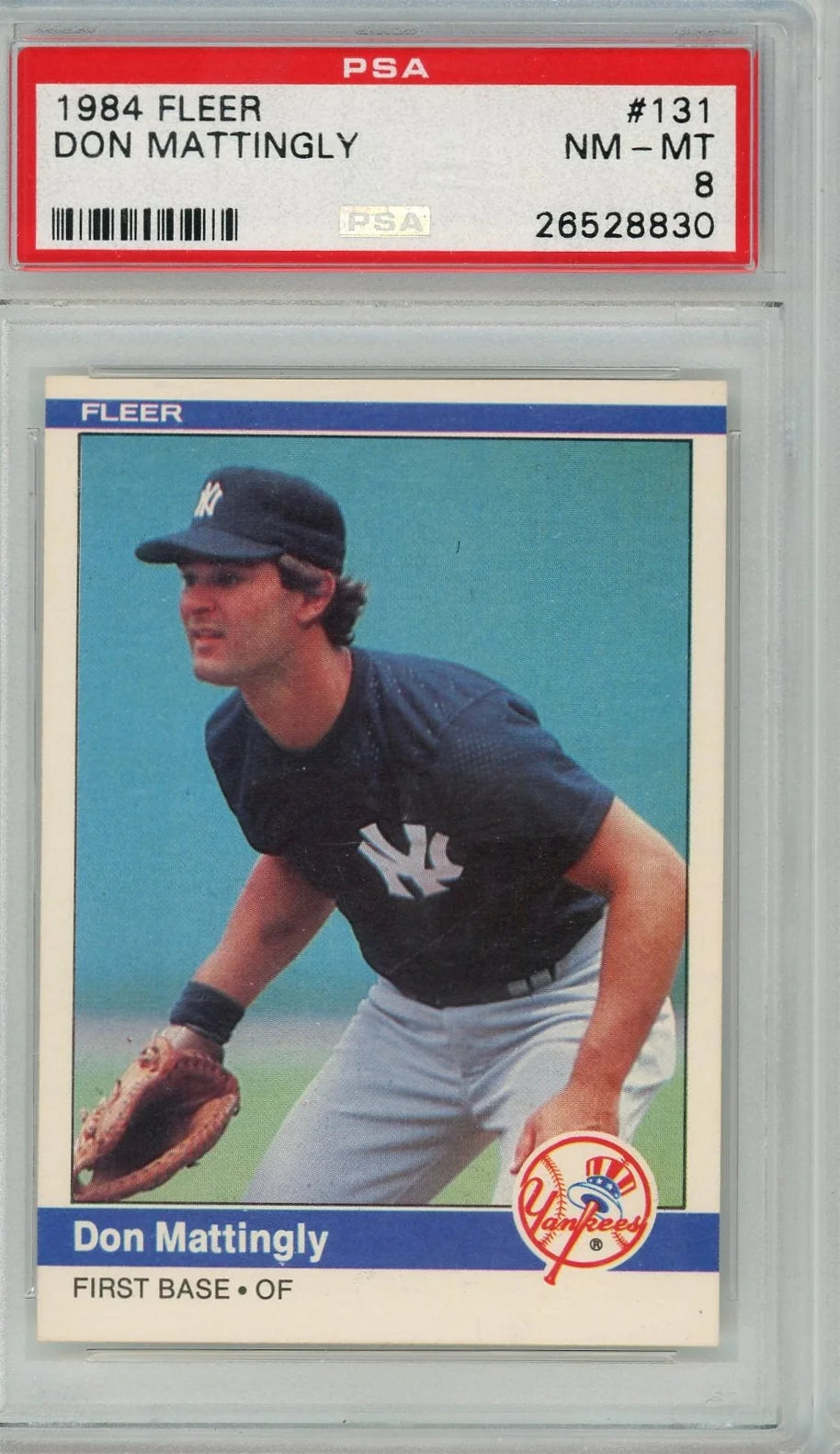 Don Mattingly 1984 Fleer #131 PSA 8