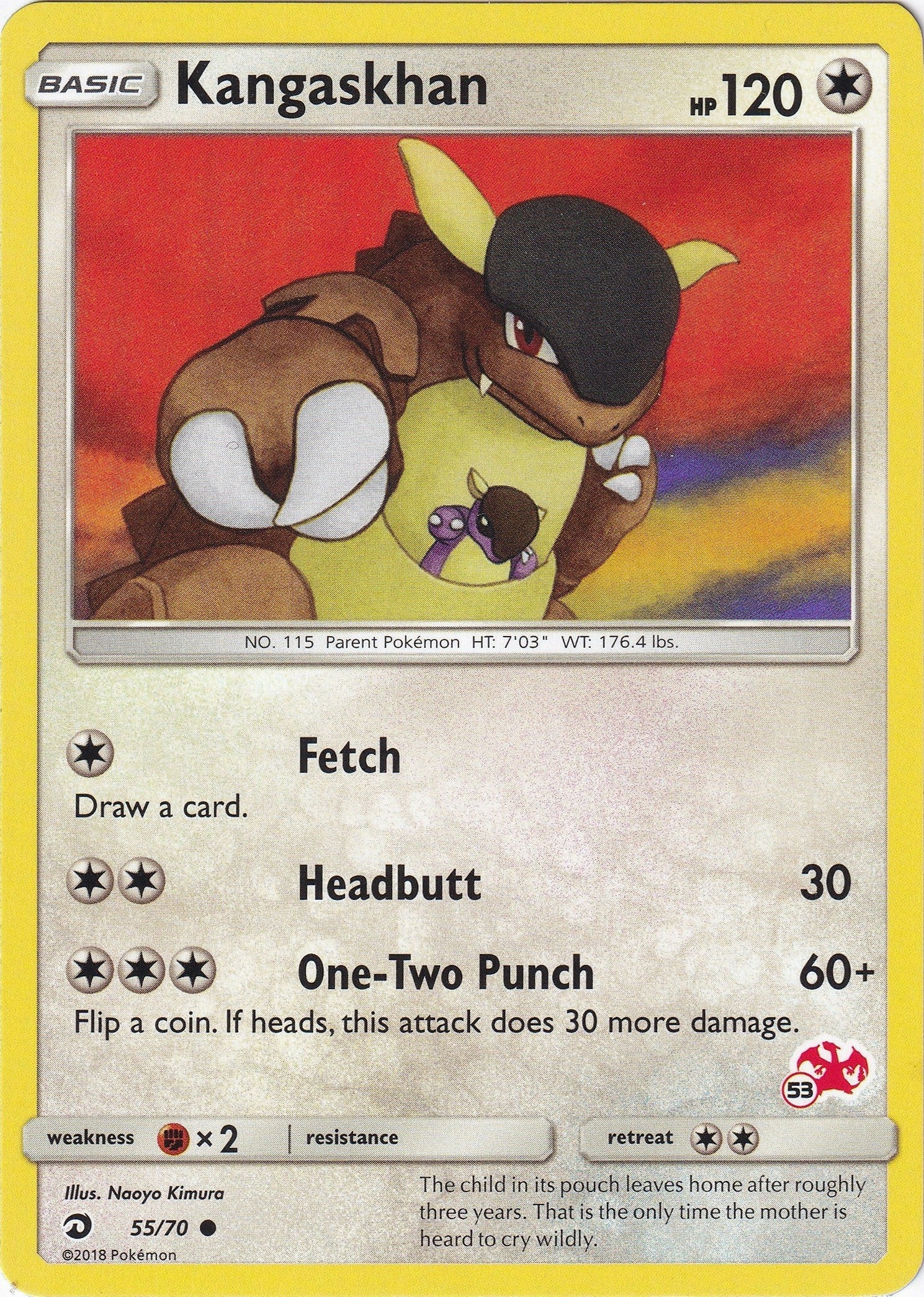 Kangaskhan - 55/70 (#53 Charizard Stamped) (055/070) (Battle Academy) (BTA)