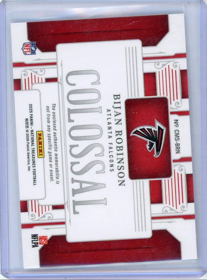 Bijan Robinson 2025 Panini National Treasures Colossal Patch #'d 33/49
