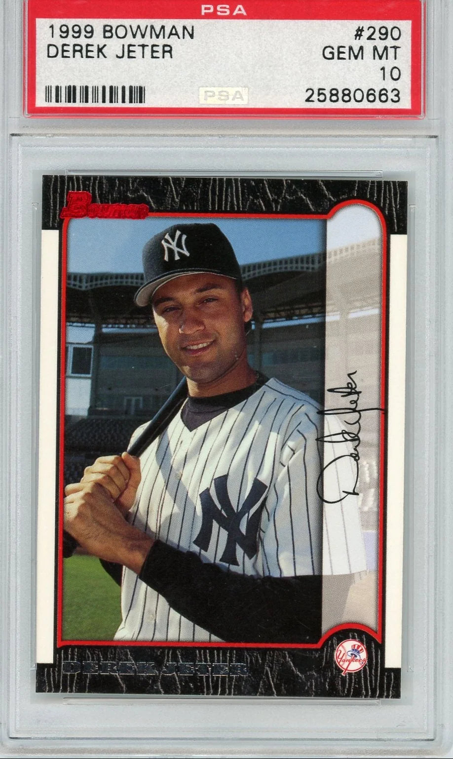 Derek Jeter 1999 Bowman #290 PSA 10