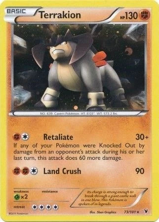 Terrakion - 73/101 (Cosmos Holo) (073/101) (Blister Exclusives) (BLE)