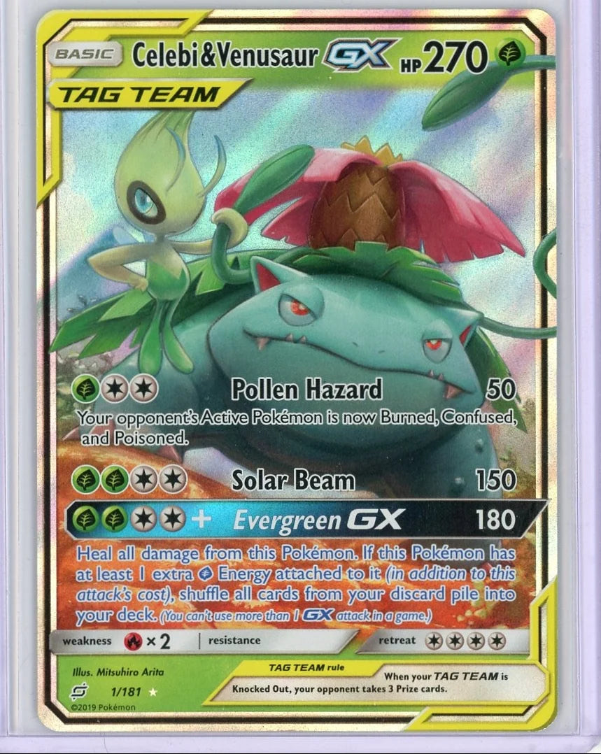 Celebi & Venusaur GX Pokémon Team Up Ultra Rare #1/181