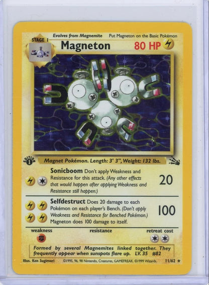 Magneton 1999 Pokemon Fossil 1st Edition holo #11/62