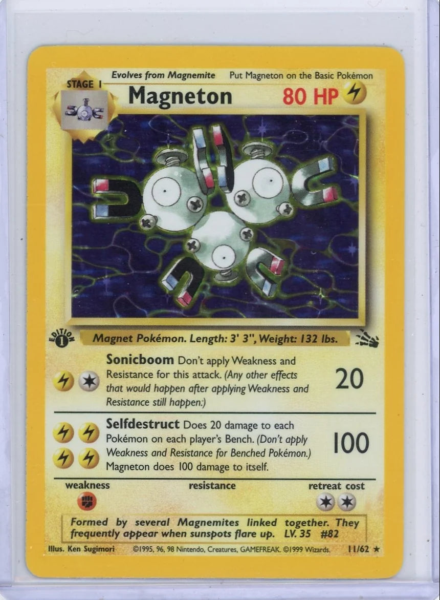 Magneton 1999 Pokemon Fossil 1st Edition holo #11/62