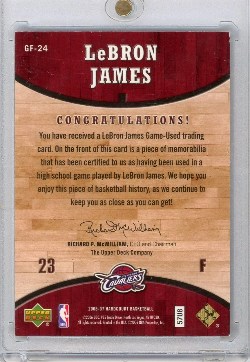 LeBron James 2006-07 Upper Deck Hardcourt Game-Used Relic