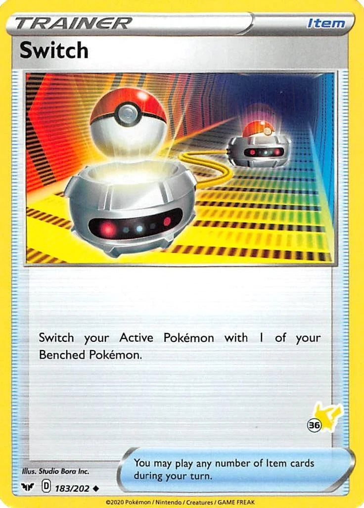 Switch - 183/202 (#36 Pikachu Stamped) (183/202) (Battle Academy 2022) (BA22)