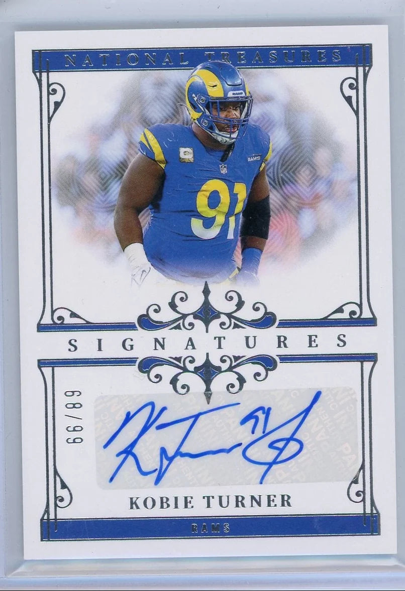 Kobie Turner 2025 Panini National Treasures Signatures #'d 68/99