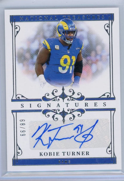 Kobie Turner 2025 Panini National Treasures Signatures #'d 68/99