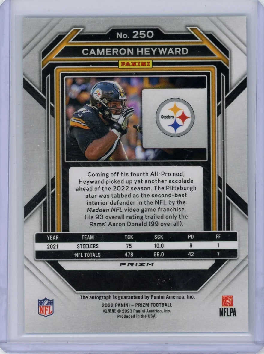 Cameron Heyward 2022 Panini Panini Prizm Silver Auto