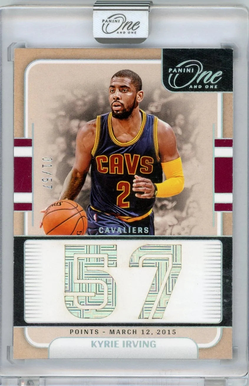Kyrie Irving 2024-25 Panini One and One '57 Pts. 3/12/15' #'d 01/57