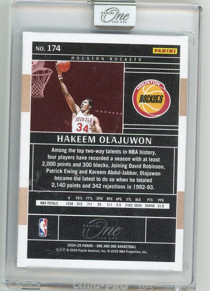 Hakeem Olajuwon 2024-25 Panini One and One #'d 55/75