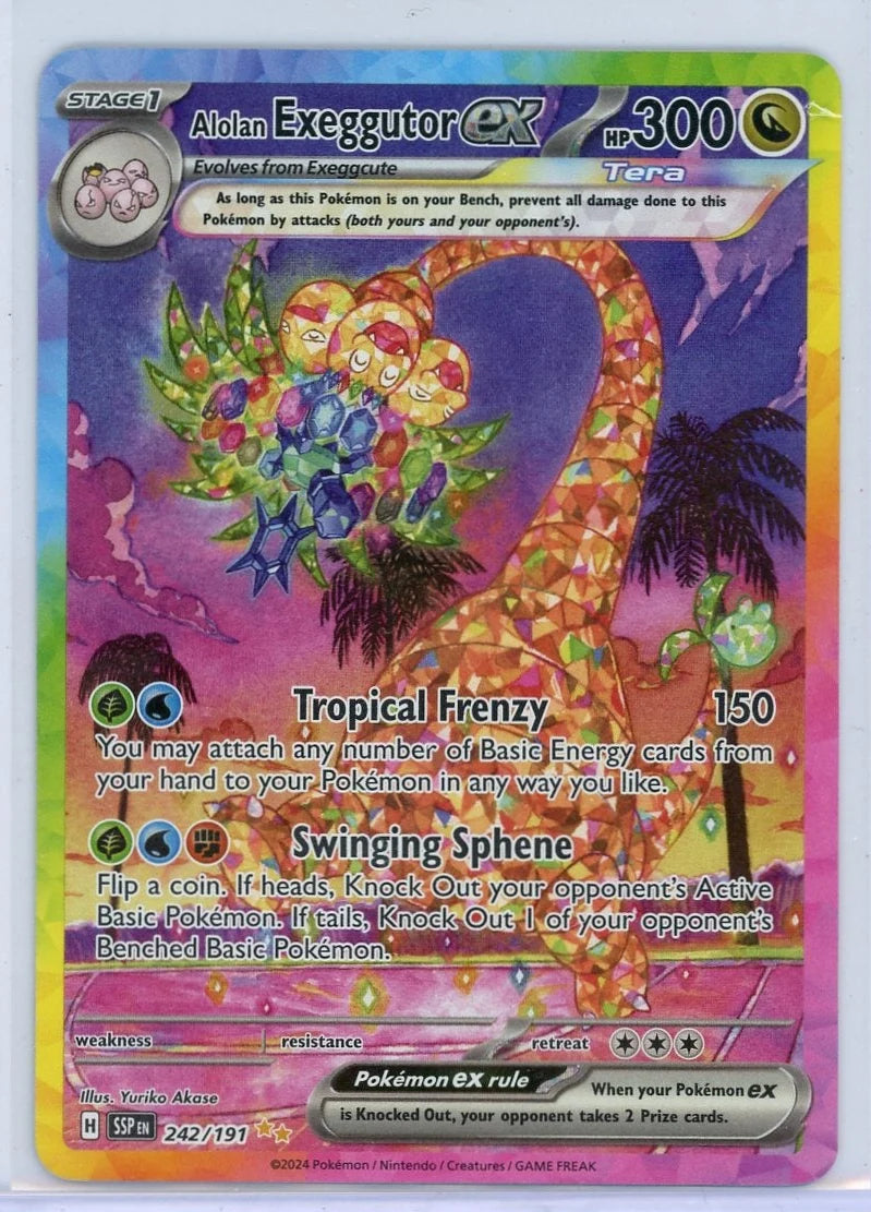 Alolan Exeggutor EX Pokémon Surging Sparks Alt Art #242/191