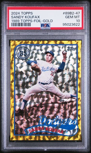 Sandy Koufax 2024 Topps '89 Gold Foil #'d 21/50 PSA 10
