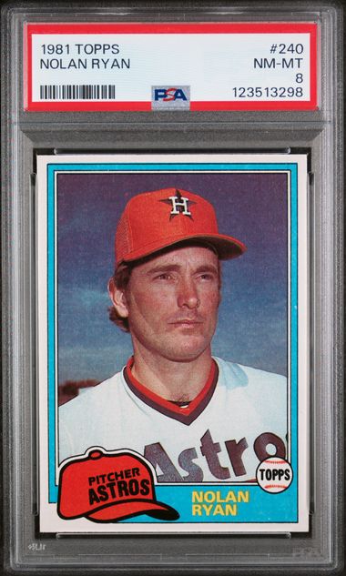 Nolan Ryan 1981 Topps #240 PSA 8