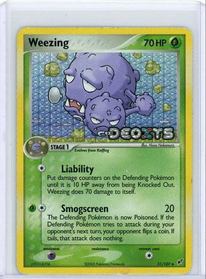 Weezing Pokémon Deoxys Reverse Holo #51/107 (HP)