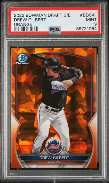 Drew Gilbert 2023 Bowman Draft Sapphire Orange #'d 06/25 PSA 9
