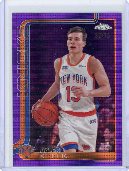Tyler Kolek 2025-26 Topps Chrome Purple Pulsar Refractor #'d 32/75
