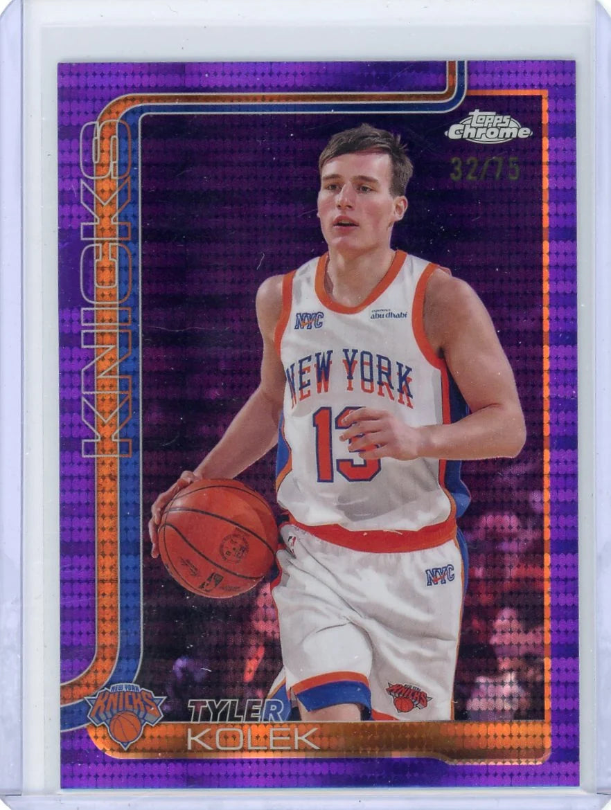 Tyler Kolek 2025-26 Topps Chrome Purple Pulsar Refractor #'d 32/75