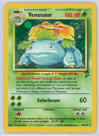 Venusaur 2000 Pokemon Base Set 2 holo #18/130 LP/NM